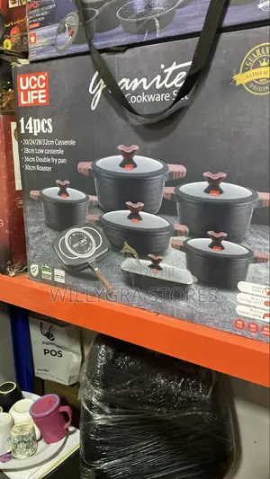 Ucc Life 14 Pcs Granite Cookware Set