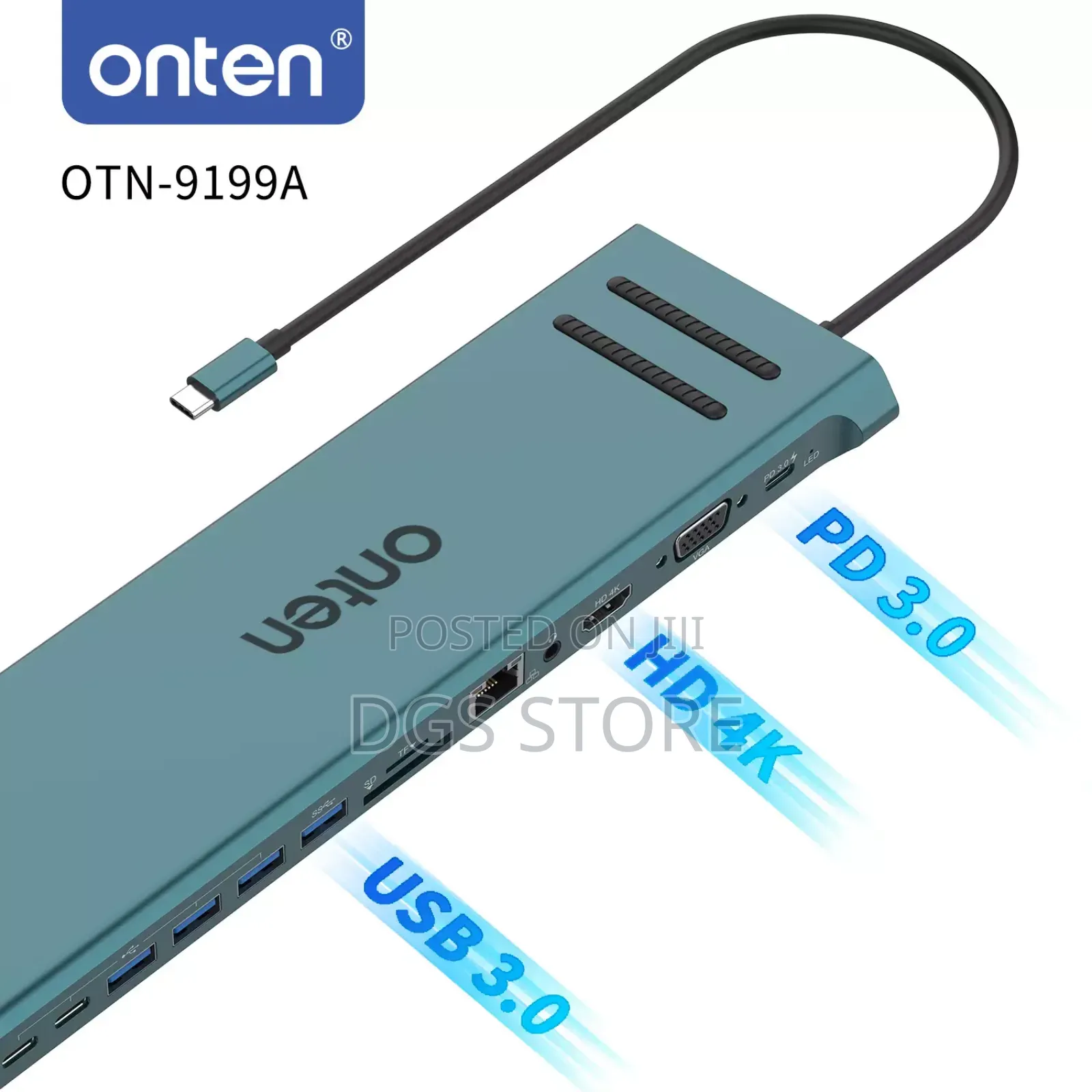 Onten 13in1 USB C Multi Function Docking Station OTN 9199A