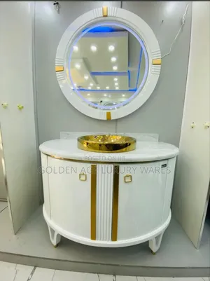 Gold and White Luxury Cabinet