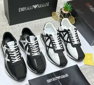 Original Emporio Armani Men Leather Sneakers