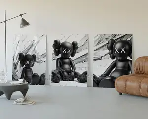 Black And White Kaws Collection Art Same Day Delvery