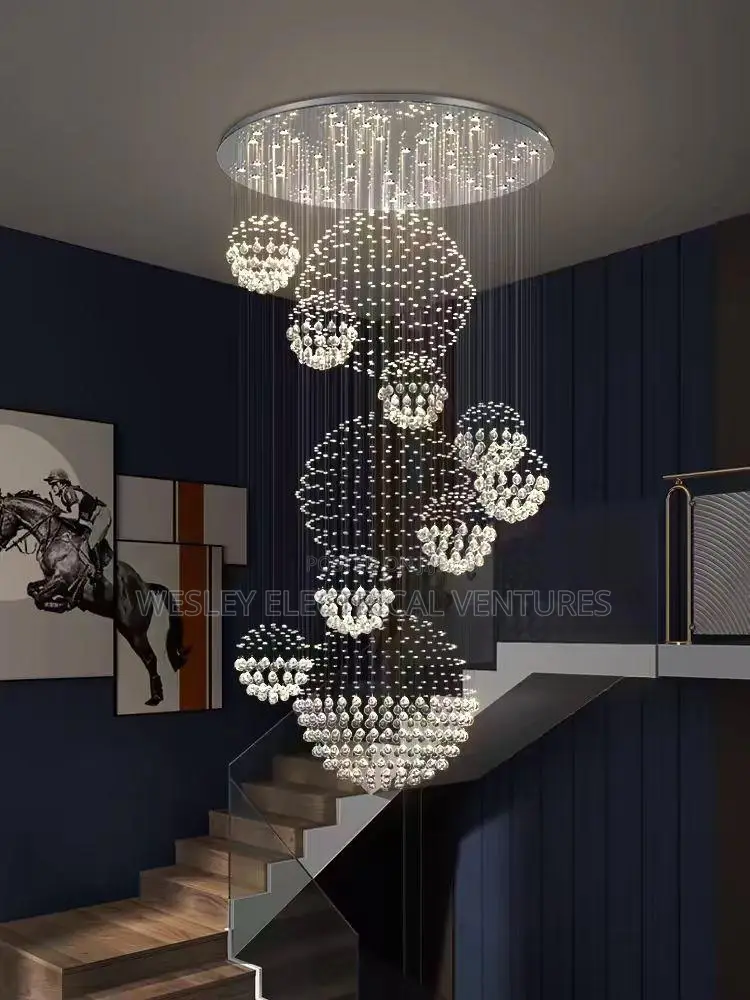 7ft Rain Drop Crystal Chandelier Light