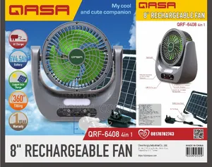 Qasa 8" Rechargeable Fan QRF-6408