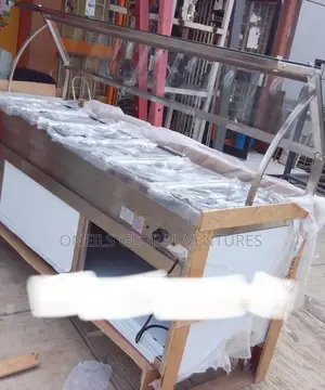 Straight Glass Bain Marie / Food Warmer Standing Wit Cabinet