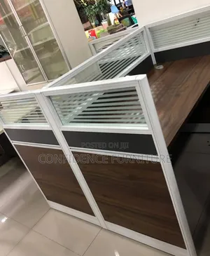 2 Seaters Workstation With Glass And Mobile Drawer