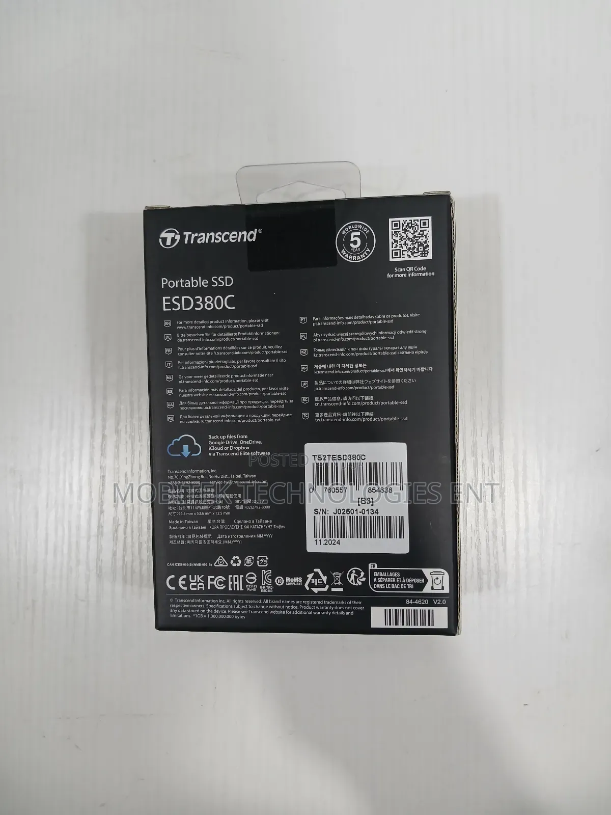 2tb Transcend External SSD Gen2 Portable Type-C Solid Drive