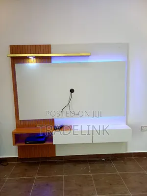 White and Brown Television Console