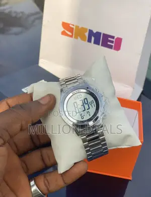 Round Stainless Steel Silver Men’S Wrist Watch