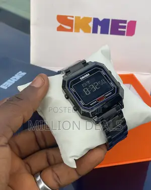 Black Classic Digital Men’S Wrist Watch