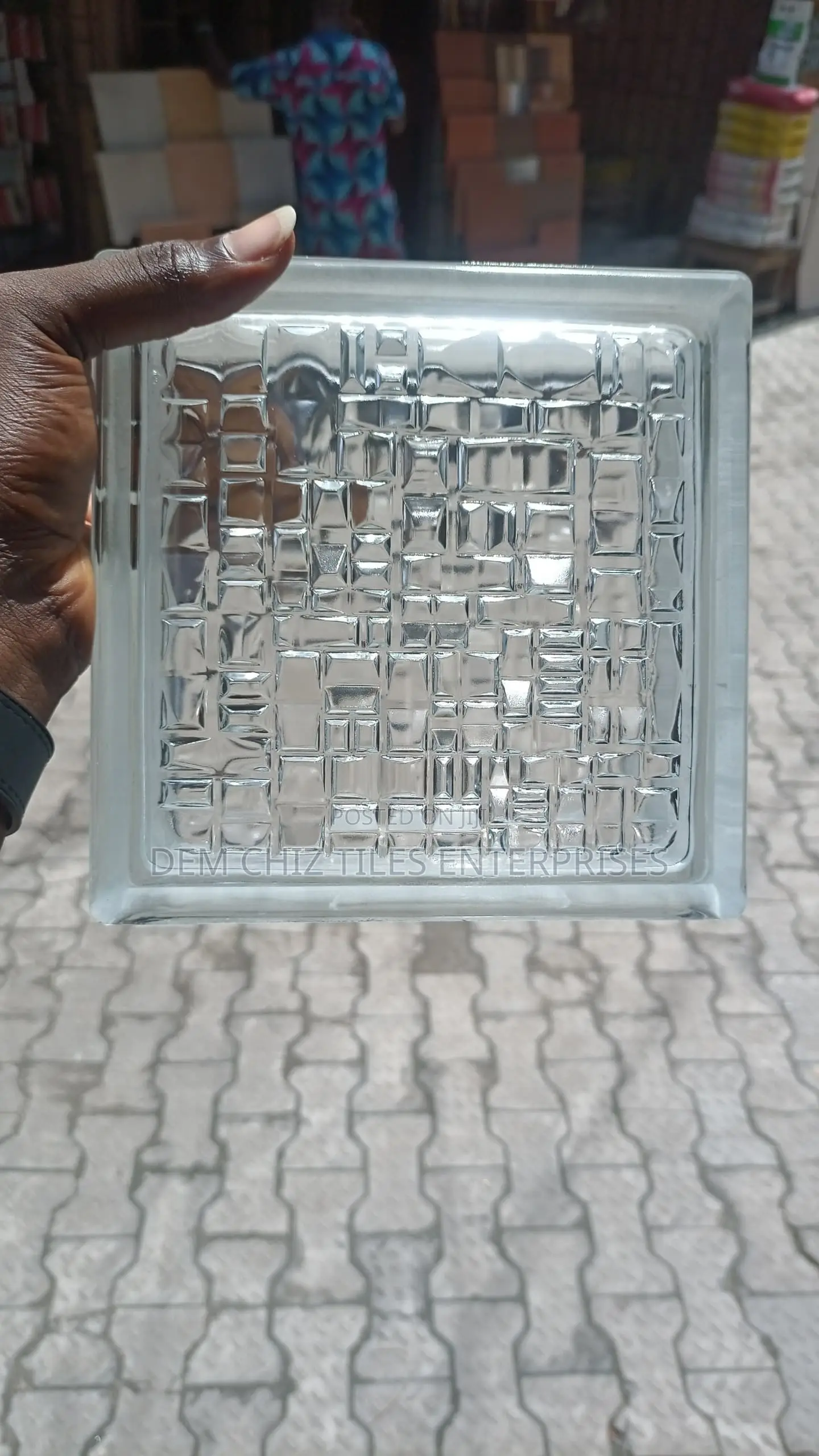 White Glass Block