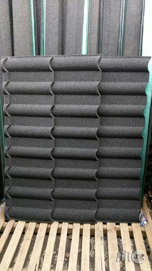 Milano Pure Black Stone Coated Roofing Sheet.