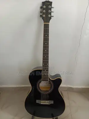 Smiger Electro Acoustic Guitar_ Blue Semi_ Free Bag Strap