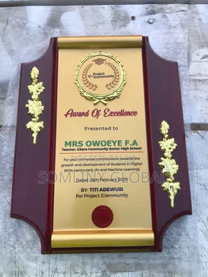 Wooden Award Plaque
