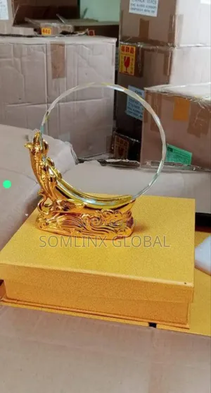 Crystal Plaque Gold Base