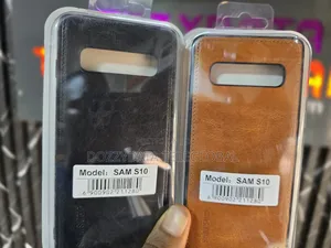 Samsung Galaxy S10 Leather Case (Black, Brown)