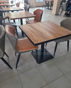 Wooden Table With Two Chair Restaurants Standard