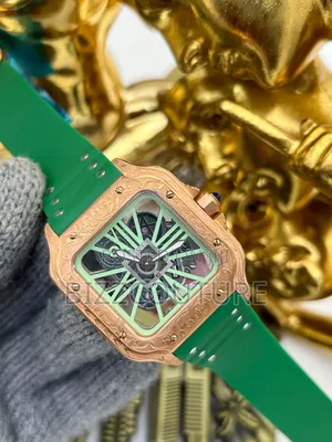 Original Cartier Green Color Strap Watch Available in Store