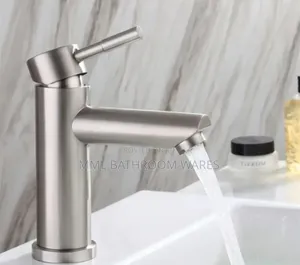 Modern Single Handle Bathroom Faucet Dual Hot Cold Mixer,