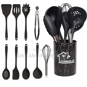 10pcs Full Silicone Non-Stick Kitchen Spoon Sets