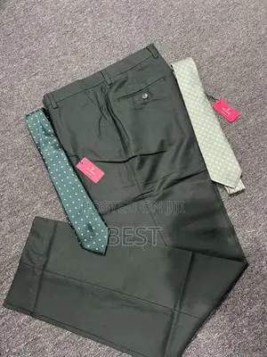 Plain Pants Trousers With High Quality Long Ties