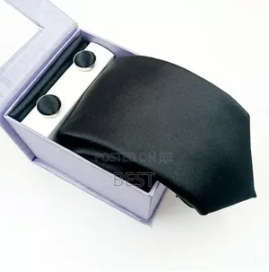 100% Silk Bux Ties With Pocket Square and Cufflinks