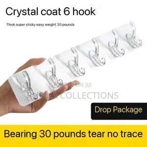 6 Hook Sticky Tile/Wall Hanger