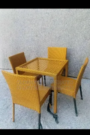 Rattan Chair With Glass Table