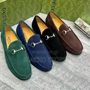 Original Gucci Suede Loafers Shoes