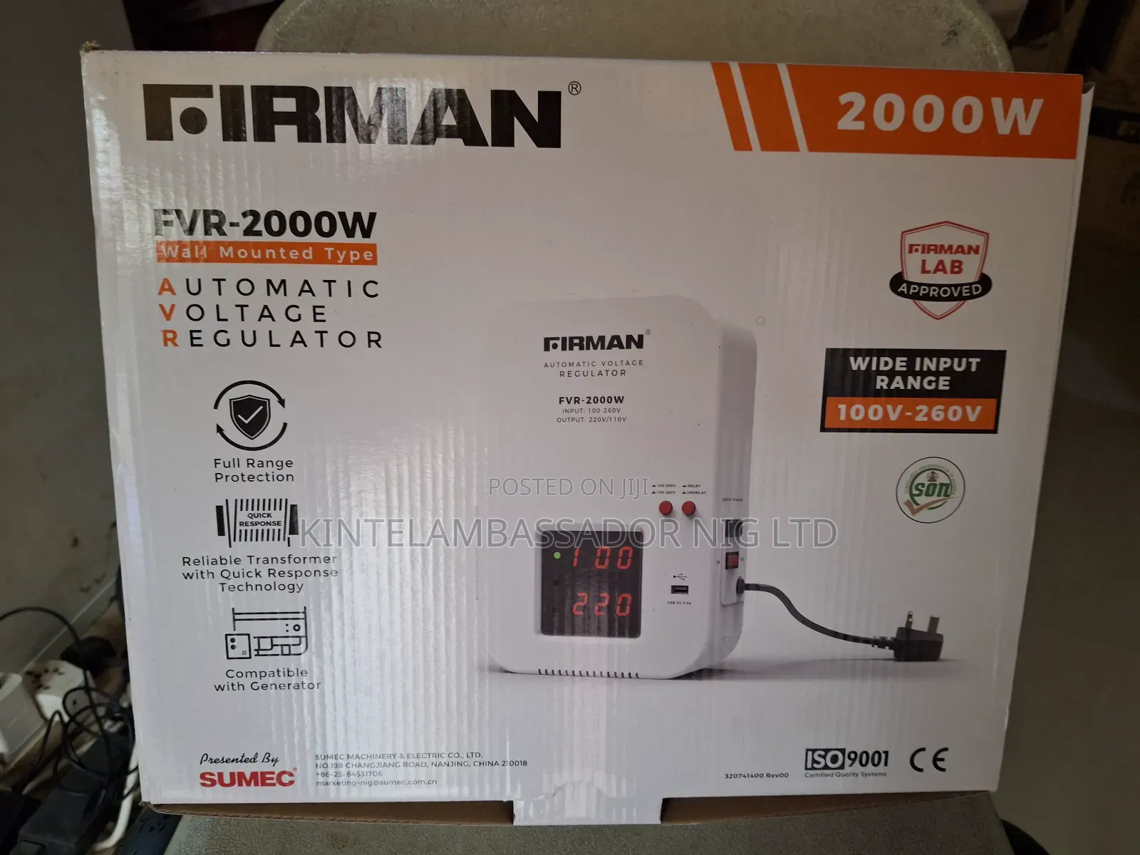 Firman Wall Mount Stabilizer -- 2000watt