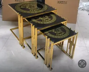 Quality Imported 3 in 1 Square Versace Table Set