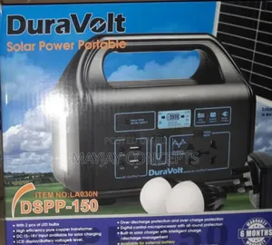 Duravolt 150w Solar Generator+50w Solar Panel for Tv/Laptop/Fan