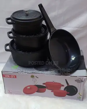 Quality 7pcs Aluminium Cast Pot With Induction Bottom 