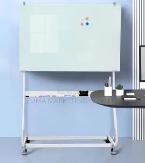 Classic Magnetic Glassboard 3x4 Ft With Mobile Stand