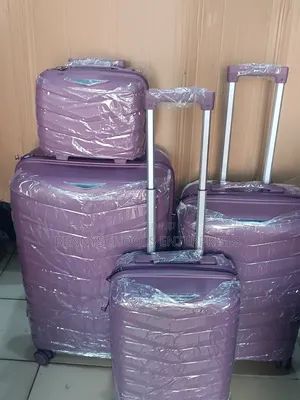 Set of 4 Fl Purple Unbreakable Elastic Rubber Travel Luggage