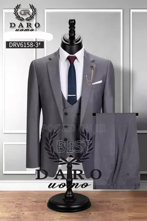 3pis High Quality Luxury Suits Avl. Dark Grey Ashe Color