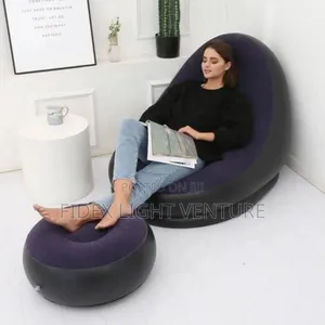 Inflatable Leisure Bean Bag Sofa With Footstool.
