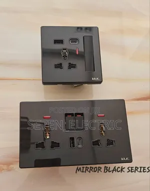 Black Acrylic Light Switches And Sockets