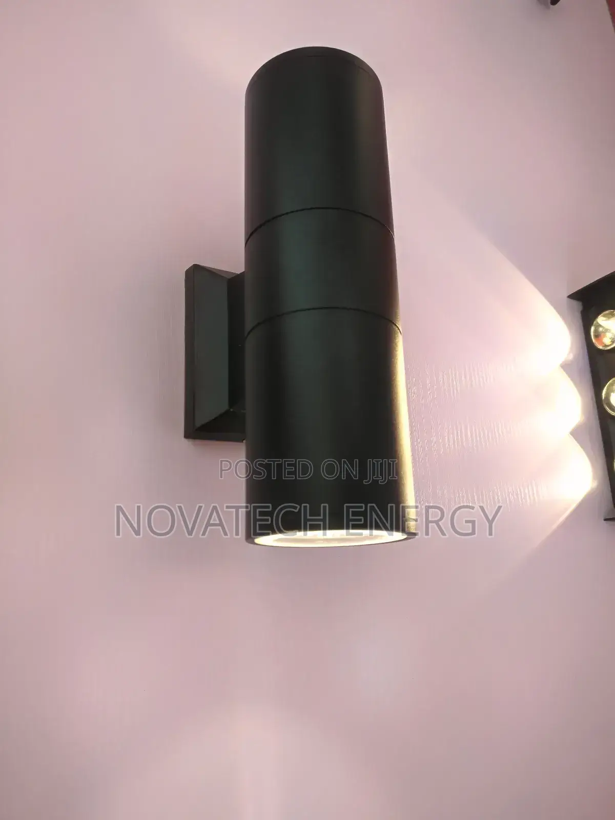 Black Up and Down Wall Bracket, Led 2 Colours Lights