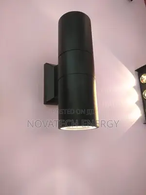 Black Up and Down Wall Bracket, Led 2 Colours Lights