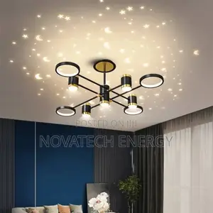Design Black Chandelier Light, Led Light