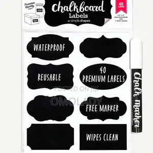 Chalk Label Stickers With Pen (24pieces)
