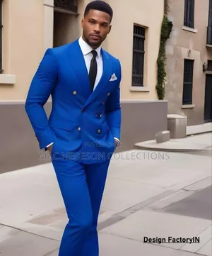Casila Double Breasted Royal Blue Suit