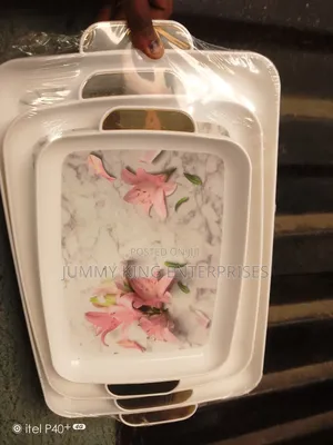 3 Quality Unbreakable Serving Trays
