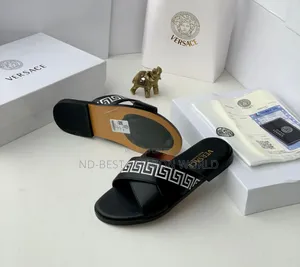 Black Leather Quality Slippers
