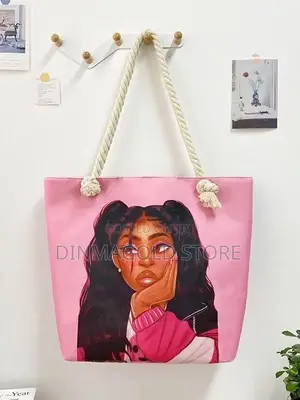 Maxi Big Facial Character Design Tote Bag