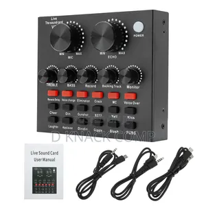 V8 Audio Usb Extemal Sound Card Live Show Soundcard