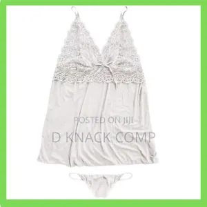 Lingerie Set Bras G-string Sheer Skirt Deep V Bra Bow