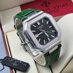 Original Patek Philippe Green Leather Strap Watch