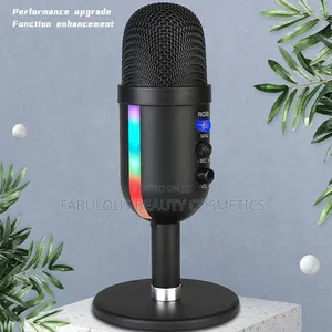 Usb Microphone, 360 Degree Rotatable One Key Noise Reduction