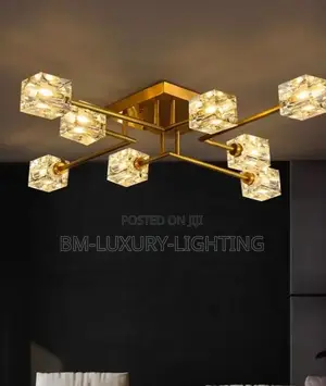 Luxury Executive Crystal Box Ceiling Flush Chandelier